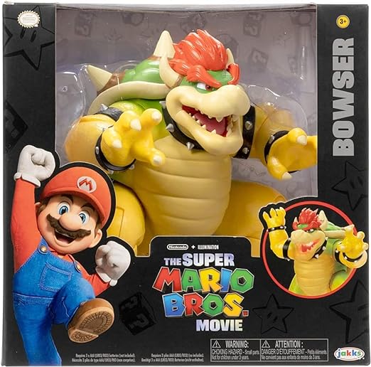 Nintendo Super Mario Movie Fire Breathing Bowser Action Figure 7inch 42312
