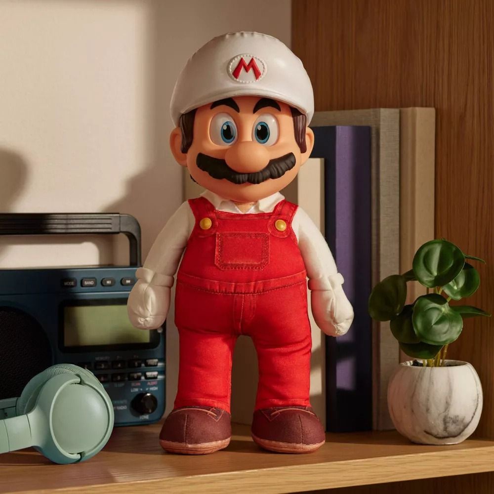 Nintendo Super Mario2 Movie Jumbo Roto Plush - Fire Mario 43236 - Colorland Toys