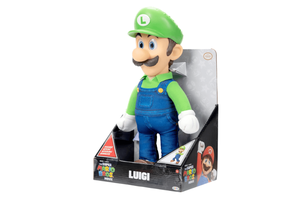 Nintendo The Super Mario Bros. Movie Poseable Plush - Luigi 15inch 41628 — image 4