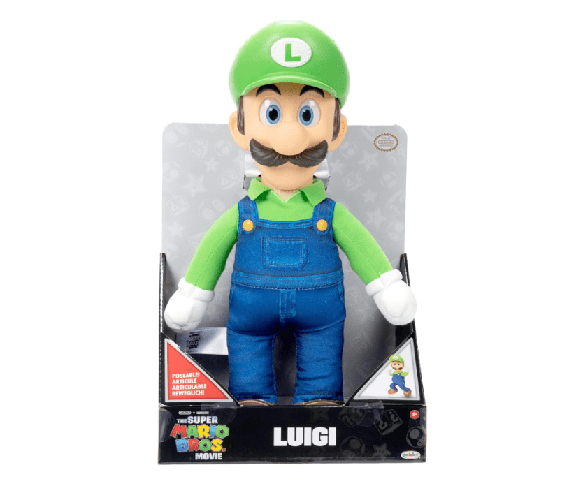 Nintendo The Super Mario Bros. Movie Poseable Plush - Luigi 15inch 41628 — image 2