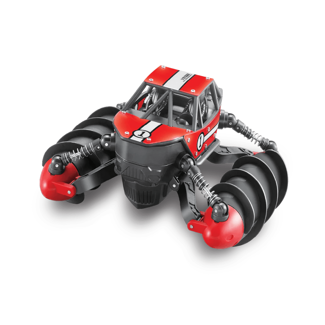 Nitro2Go RC Climbing Car – 360° Rotating 4WD Stunt Vehicle with Remote Control, 90 Min Playtime, Red (N2G - 698060) - Colorland Toys