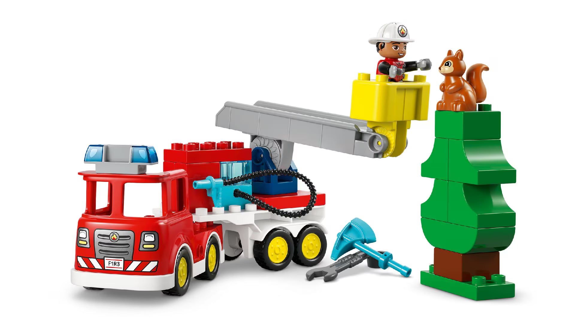 LEGO Duplo Town Fire Truck With Hose And Firefighter 10473 - Colorland Toys