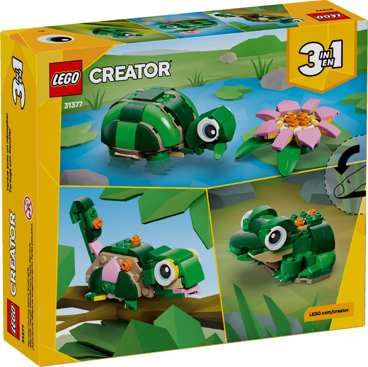 LEGO Creator Turtle With A Water Lily Flower 31377 - Colorland Toys