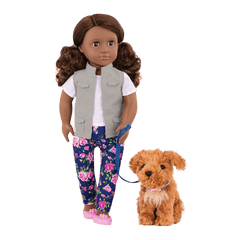 Our Generation 18 - inch Doll & Pet Set Malia with Plush Dog Poodle - Colorland Toys