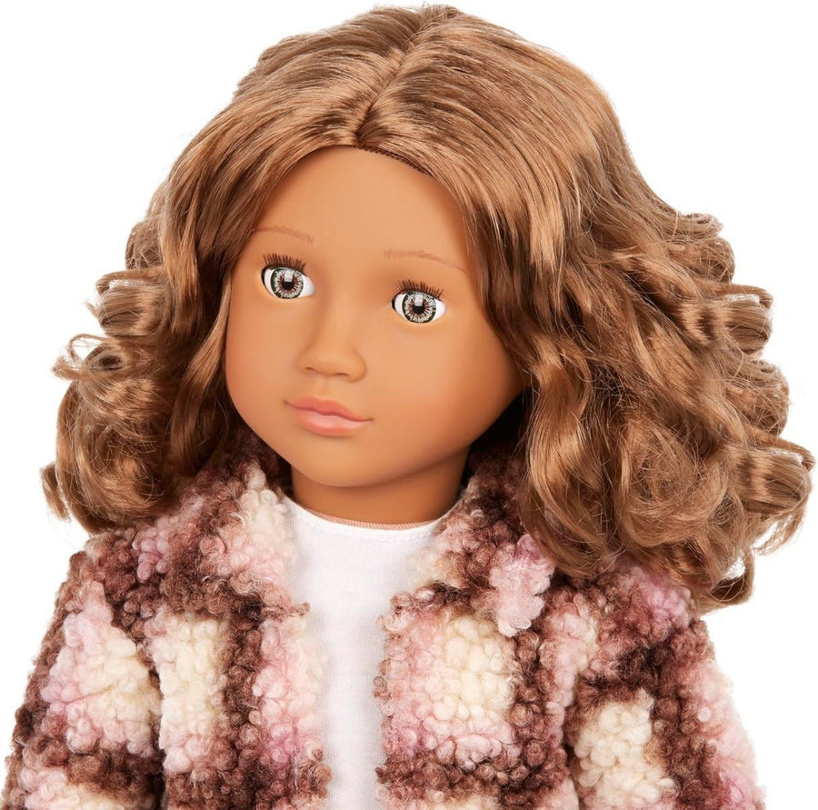 Our Generation Ana Doll With Plaid Shacket And Leather Skirt — image 4