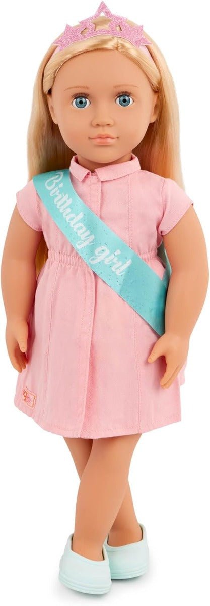 Our Generation Brenna Birthday Doll With Pink Dress - Colorland Toys