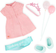 Our Generation Brenna Birthday Doll With Pink Dress - Colorland Toys