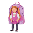 Our Generation Doll Hop On Carrier Backpack – Purple Hearts (BD37418Z)