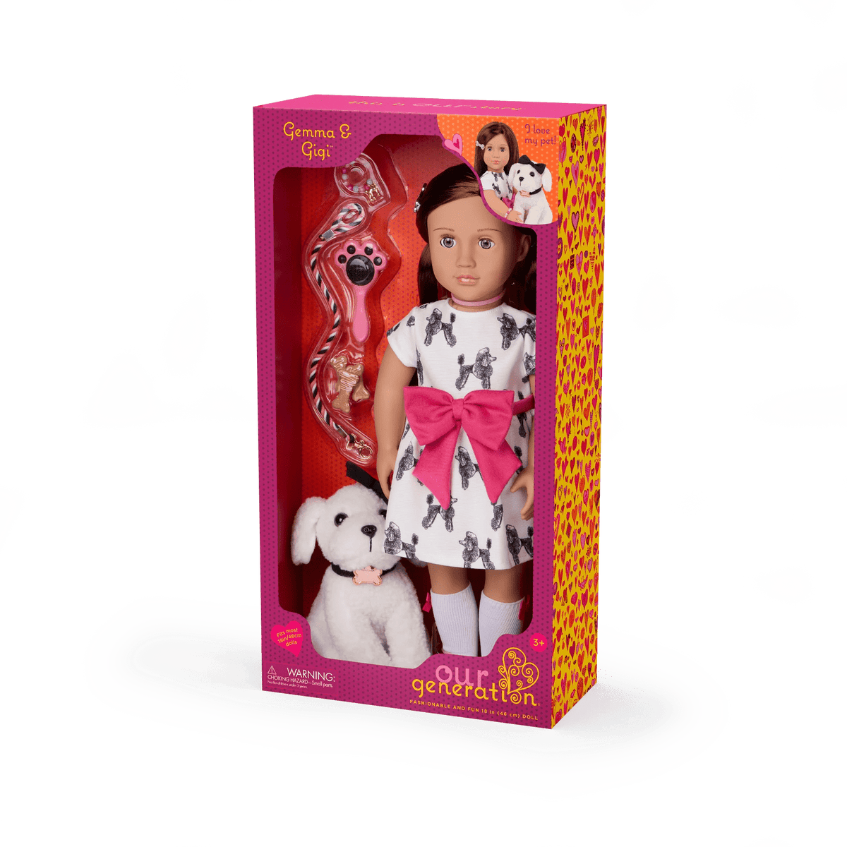 Our Generation Doll With Bow Dress And Pup Gemma & Gigi BD31588Z — image 1