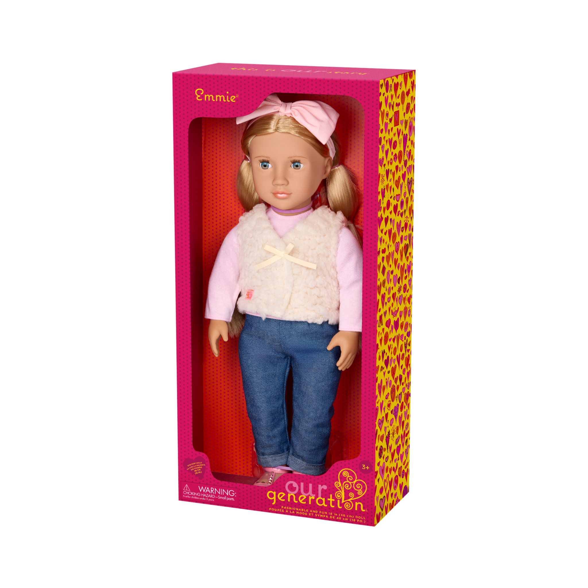 Our Generation Doll With Glam Fur Vest Emmie BD31705Z - Colorland Toys