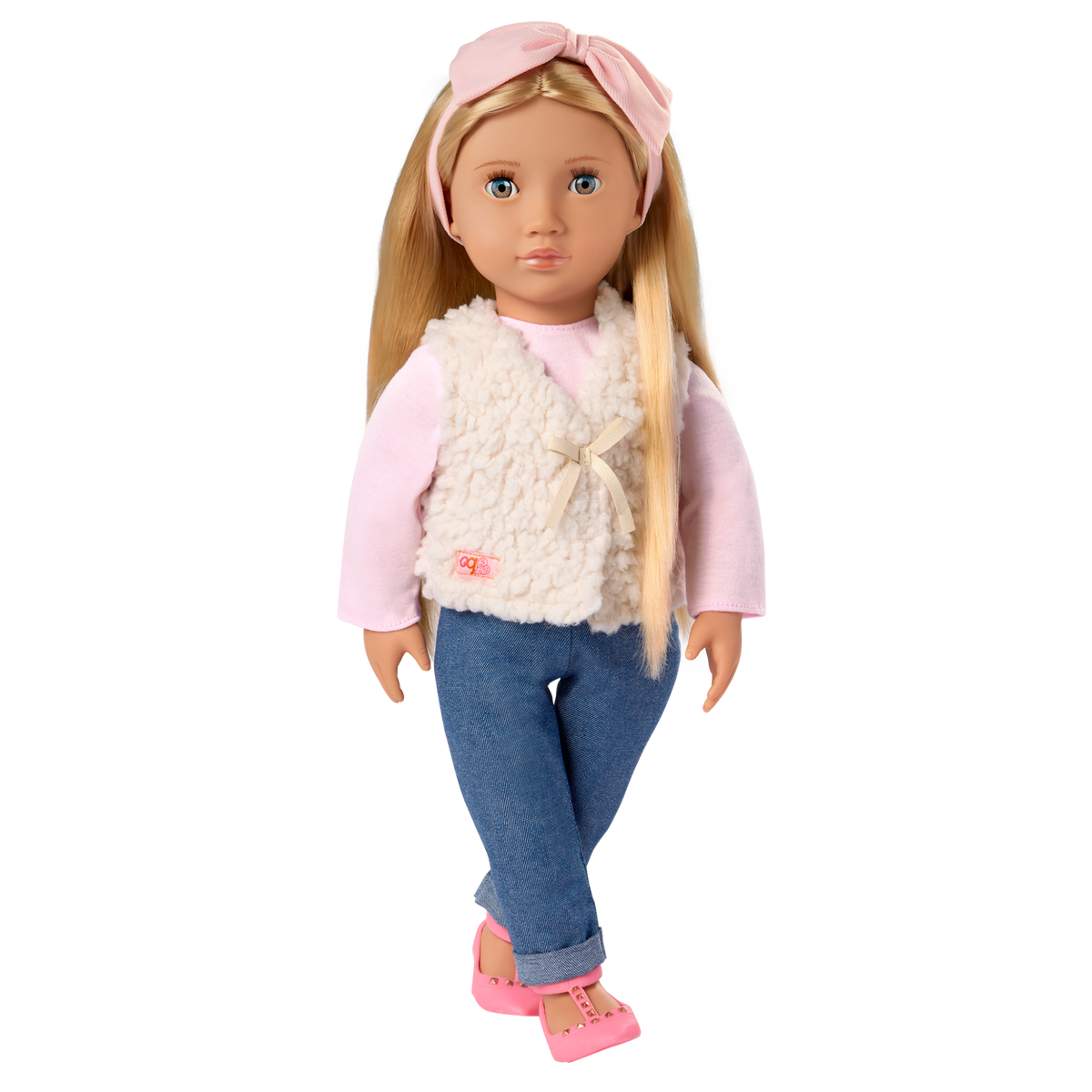 Our Generation Doll With Glam Fur Vest Emmie BD31705Z - Colorland Toys
