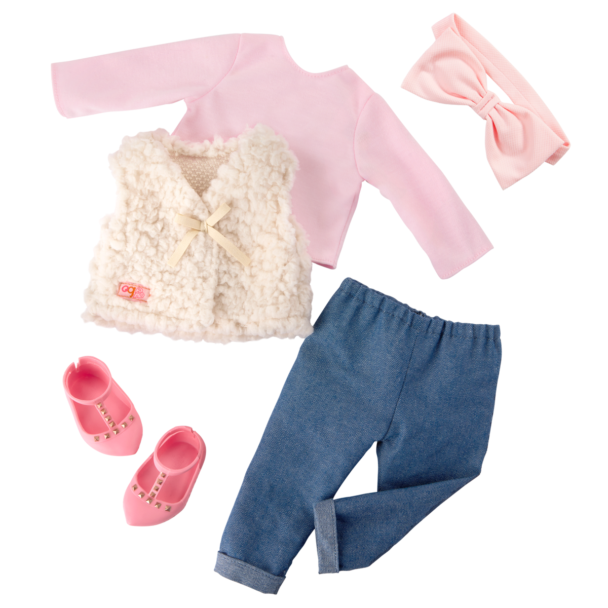 Our Generation Doll With Glam Fur Vest Emmie BD31705Z — image 2