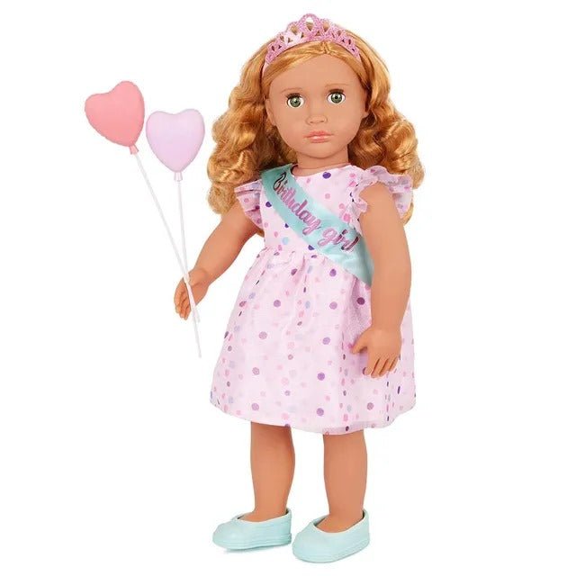 Our Generation Esmi Doll With Frilly Party Dress And Shoes - Colorland Toys