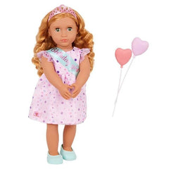 Our Generation Esmi Doll With Frilly Party Dress And Shoes - Colorland Toys