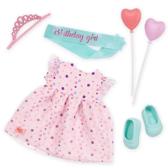 Our Generation Esmi Doll With Frilly Party Dress And Shoes - Colorland Toys