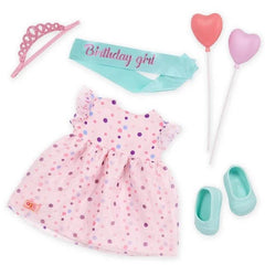 Our Generation Esmi Doll With Frilly Party Dress And Shoes - Colorland Toys