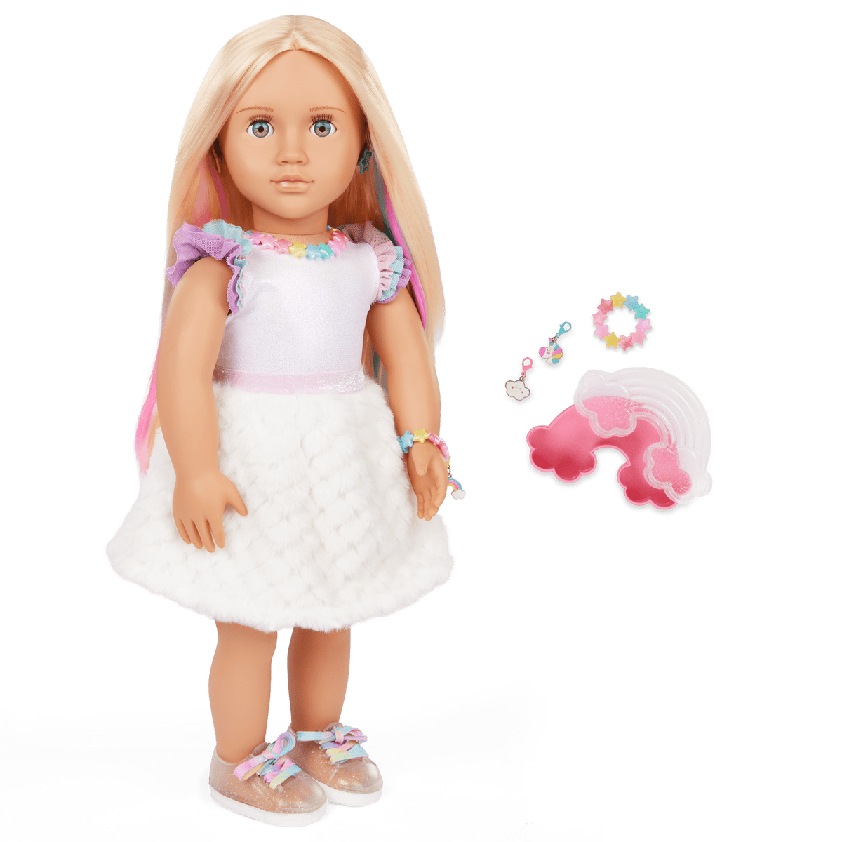 Our Generation Jewelry Doll With Make-Your-Own Jewelry BD31722Z - Colorland Toys