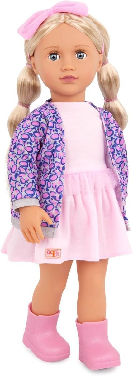 Our Generation Joana Doll With Leopard Print Cardigan - Colorland Toys