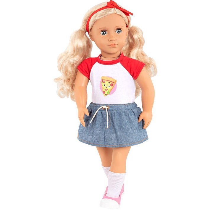 Our Generation Jolene Doll with Pizza Print Top BD31268Z — image 1