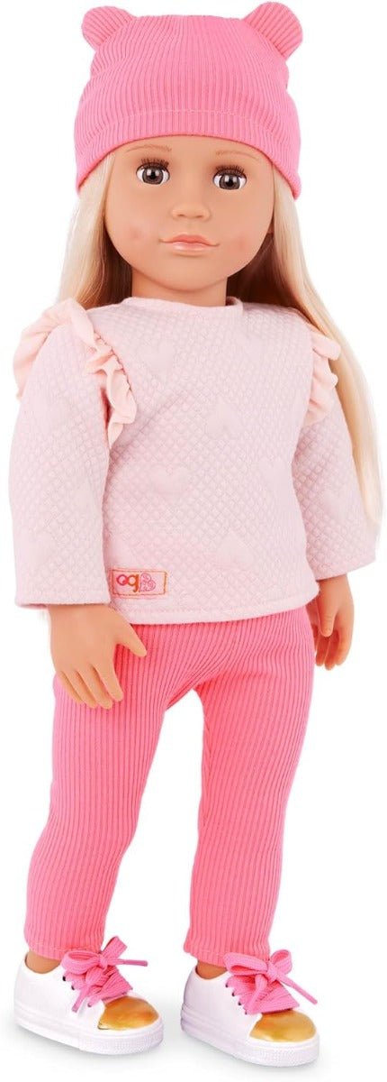 Our Generation Joyce Doll With Sweatsuit And Beanie Hat - Colorland Toys