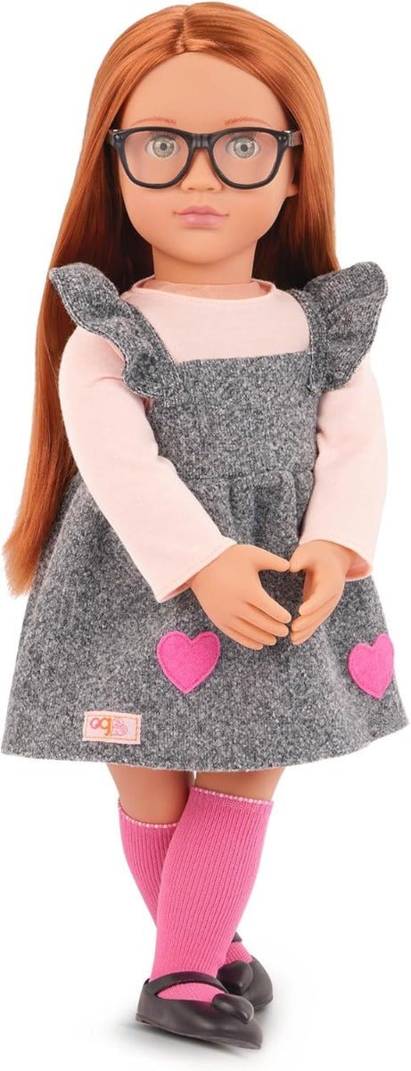 Our Generation Kelly Doll In School Dress And Heart Patches - Colorland Toys