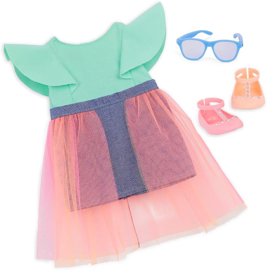 Our Generation Lisa Doll With Denim And Tulle Skirt Outfit - Colorland Toys