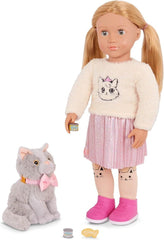 Our Generation Sheela And Sammy Doll With Pet Kitten - Colorland Toys