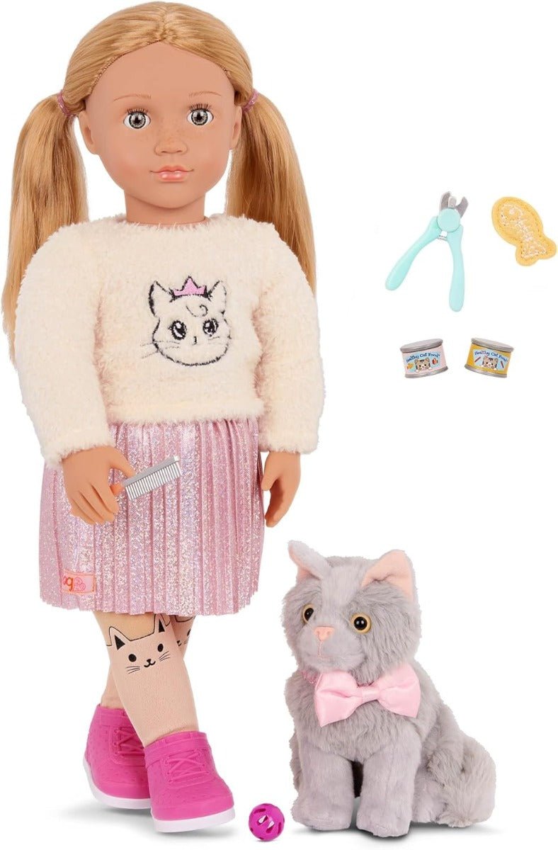 Our Generation Sheela And Sammy Doll With Pet Kitten — image 1