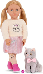 Our Generation Sheela And Sammy Doll With Pet Kitten - Colorland Toys