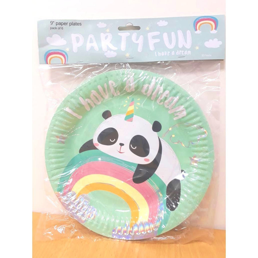 Panda Party Paper Plates 9 Inch