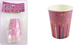 Paper Cups 9Oz Happy Birthday 6 - Pcs 0834001 - Colorland Toys