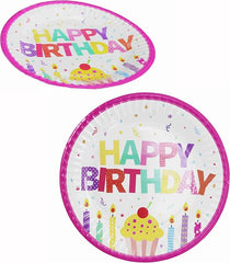Paper Plate 300 - Gsm Happy Birthday 9 - Inch 6 - Pcs 0835012 - Colorland Toys