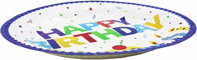 Paper Plate 300-Gsm Happy Birthday 9-Inch 6-Pcs 0835014 — image 1