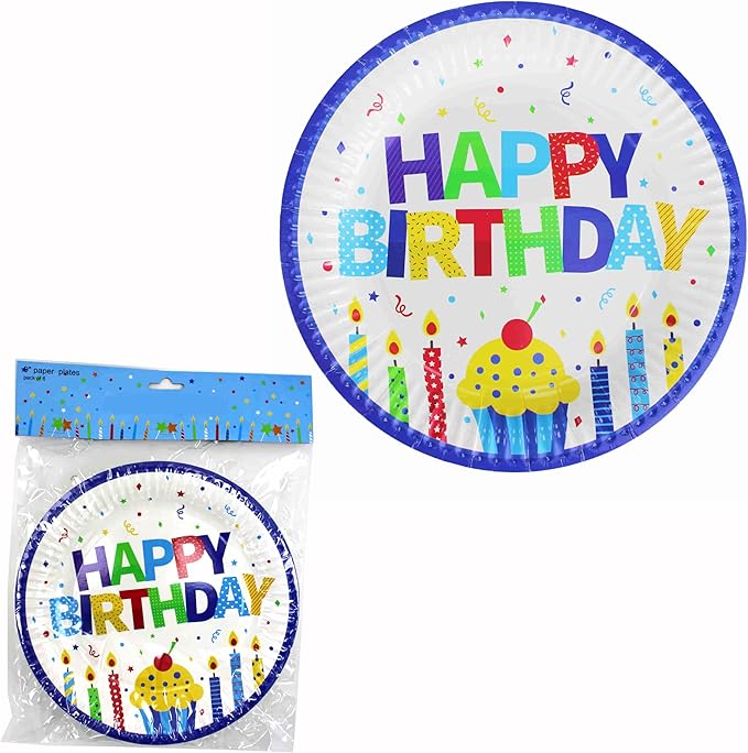 Paper Plate 300-Gsm Happy Birthday 9-Inch 6-Pcs 0835014 — image 2
