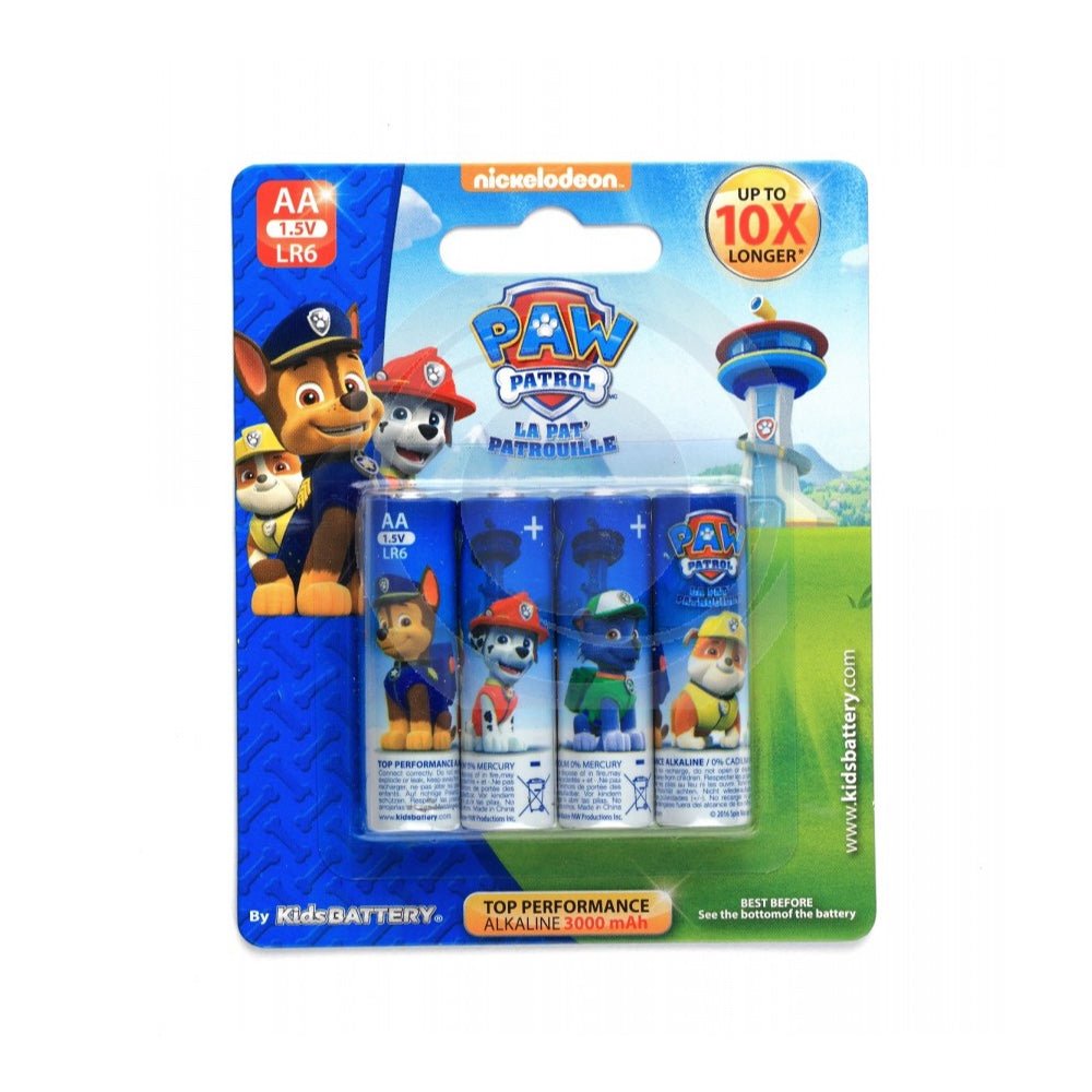 Paw Patrol 4 x AA/LR6 Alkaline Batteries - Colorland Toys