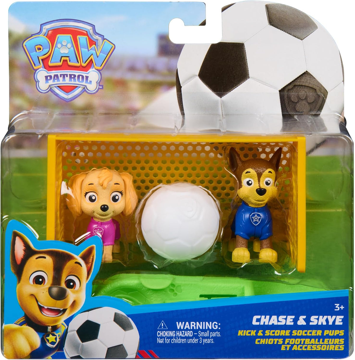 Paw Patrol Kick and Score Football Fig Pups Chase & Skye 6076591 — image 1