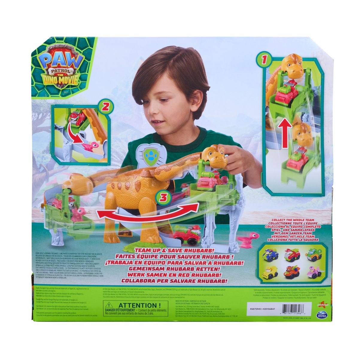 PAW Patrol: The Dino Movie, Dino Pup Squad Lift & Race Playset — image 9