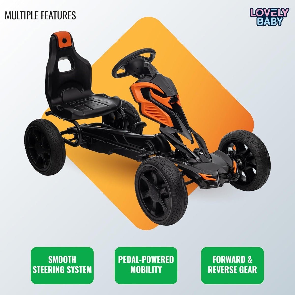 Pedal Car Black LB - 4500 - Colorland Toys