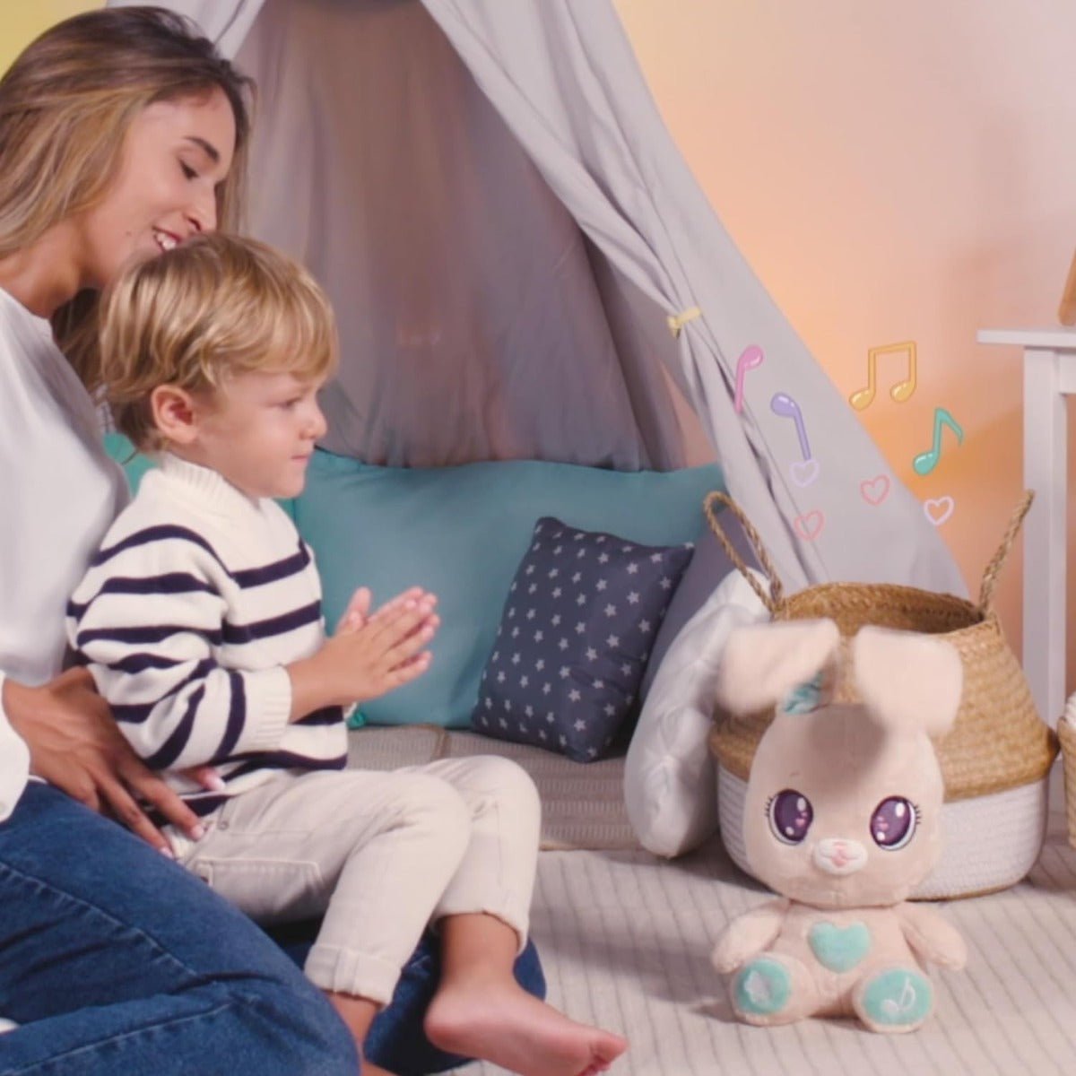 Peekapets Interactive Bunny Plush 88955 - Colorland Toys