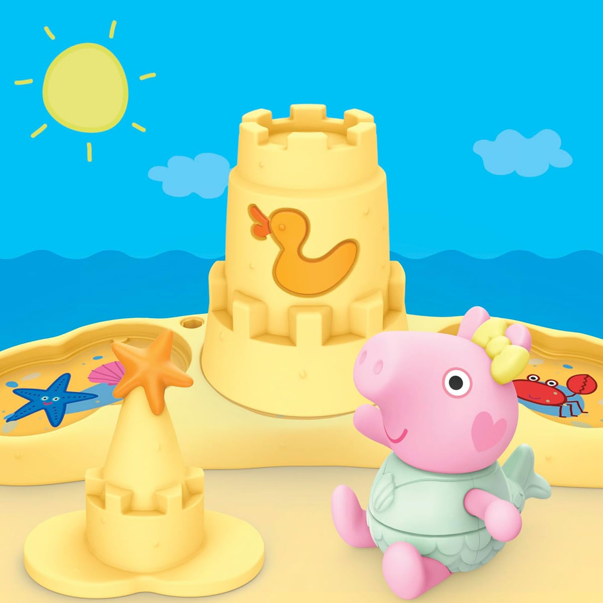 Peppa Pig Siblings Beach Day Playset with 3 Figures & 5 Accessories — image 3
