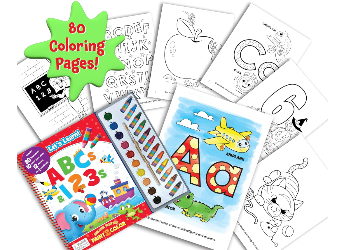 Phidal Preschool ABC/123 Deluxe Poster Paint and Color 2764354762 — image 2