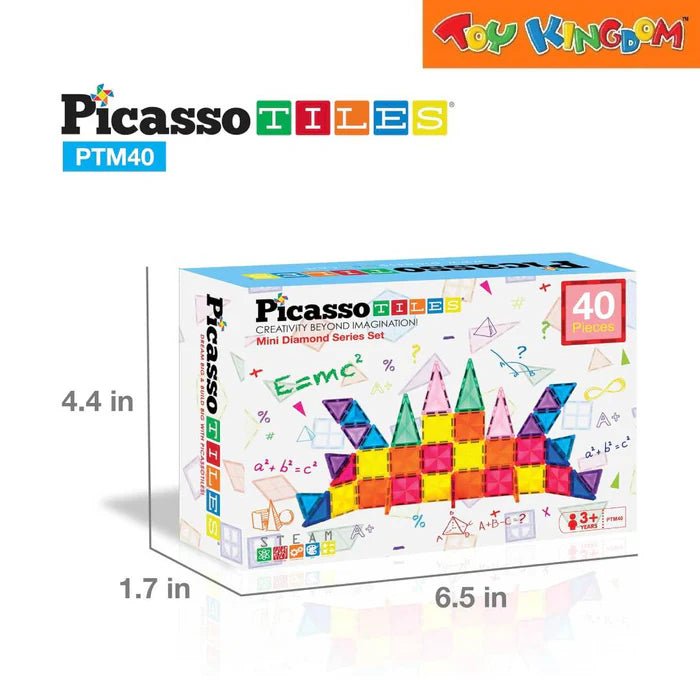 Picasso Magnetic Building Blocks Mini Diamond Series - Building 40 - Pcs PTM40 - Colorland Toys
