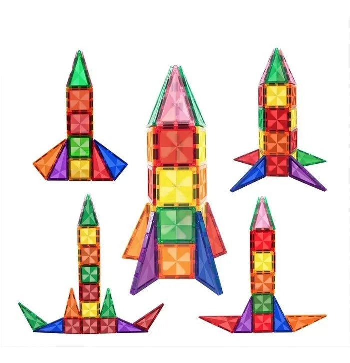 Picasso Magnetic Building Blocks Mini Diamond Series - Rocket 30 - Pcs PTM30 - Colorland Toys