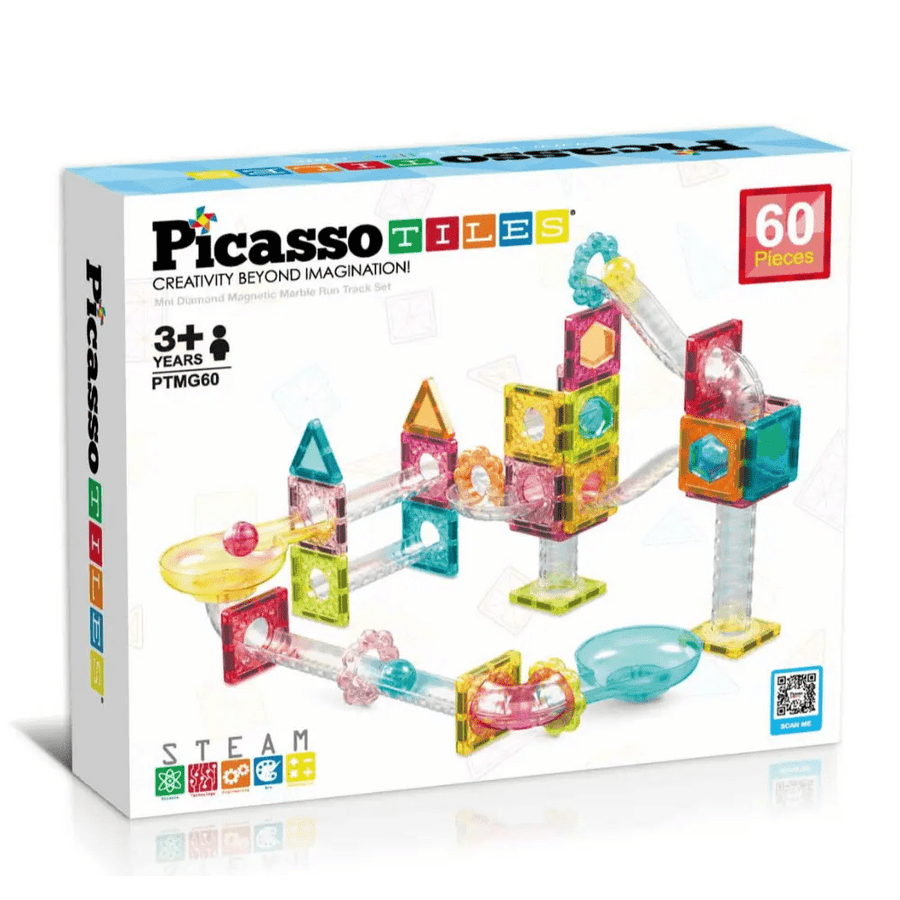 Picasso Magnetic Building Blocks Mini Diamond Series-Run Track 60-Pcs PTMG60 — image 1