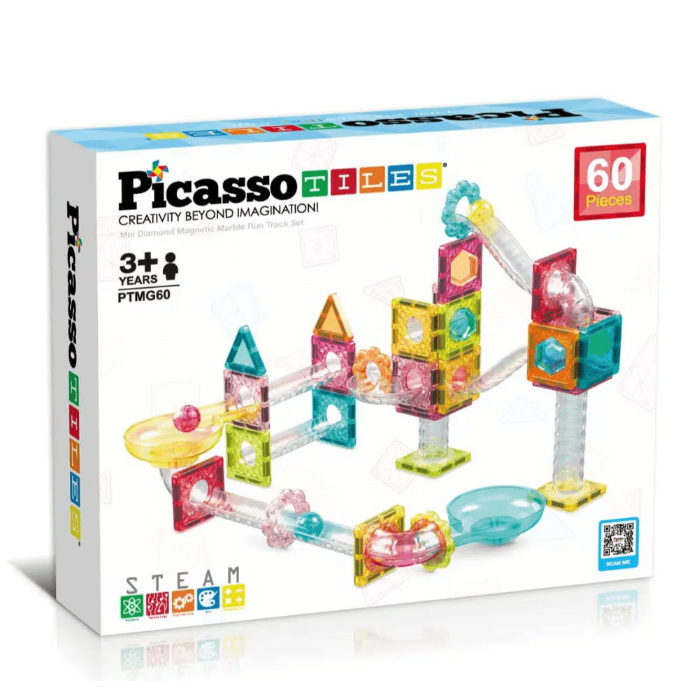 Picasso Magnetic Building Blocks Mini Diamond Series - Run Track 60 - Pcs PTMG60 - Colorland Toys