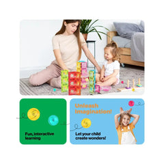 Picasso Magnetic Building Blocks Mini Diamond Series - Run Track 60 - Pcs PTMG60 - Colorland Toys