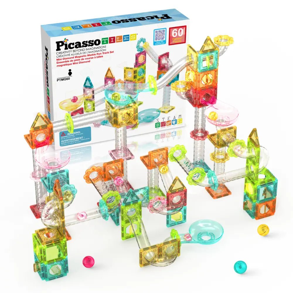 Picasso Magnetic Building Blocks Mini Diamond Series-Run Track 60-Pcs PTMG60 — image 2