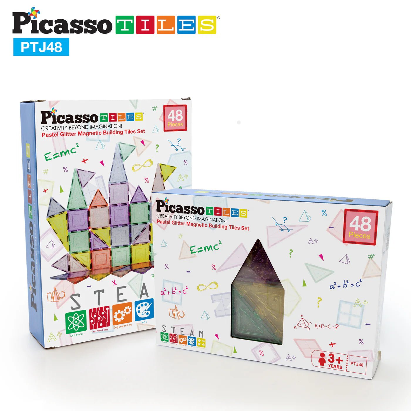 Picasso Magnetic Pastel Glitter 48 - Pcs PTJ48 - Colorland Toys
