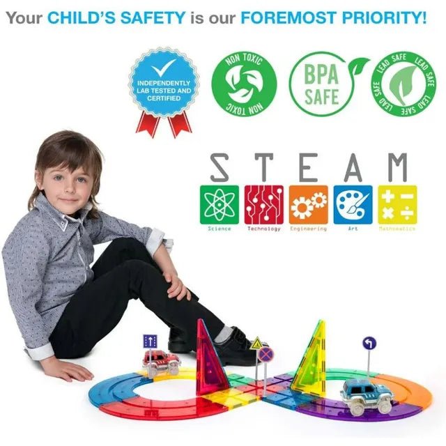 Picasso Magnetic Race Track 50 - Pcs PTR50 - Colorland Toys