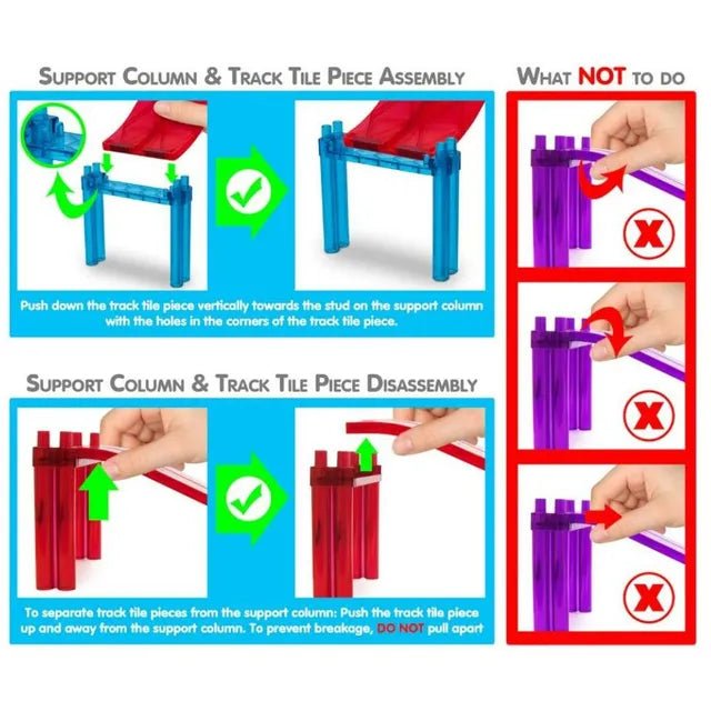 Picasso Magnetic Race Track 50 - Pcs PTR50 - Colorland Toys